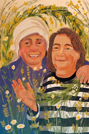 Ilustración de Graciela, Perla, Lila y Pimienta