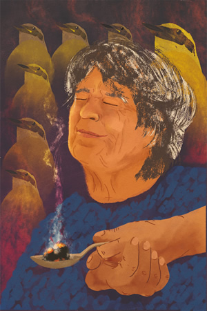 Ilustracion de Graciela, Perla, Lila y Pimienta
